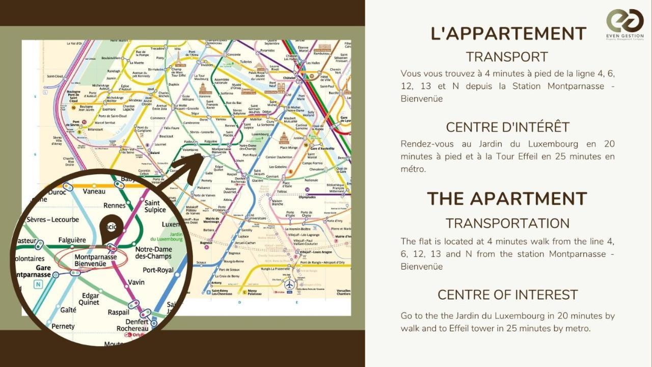 Prox.Gare Montparnasse-Galeries Lafayette! 4Pers. Apartment ปารีส ภายนอก รูปภาพ